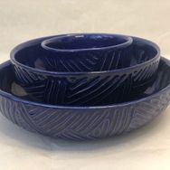 Africa blue bowls and small cup